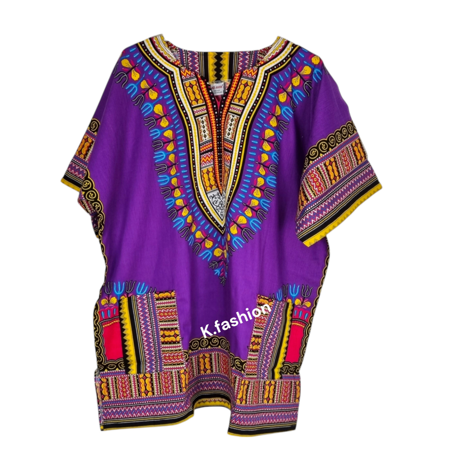 100% COTTON Unisex Dashiki Africa Tribal Print Festival Kaftans Shirt Blouse Top gallery
