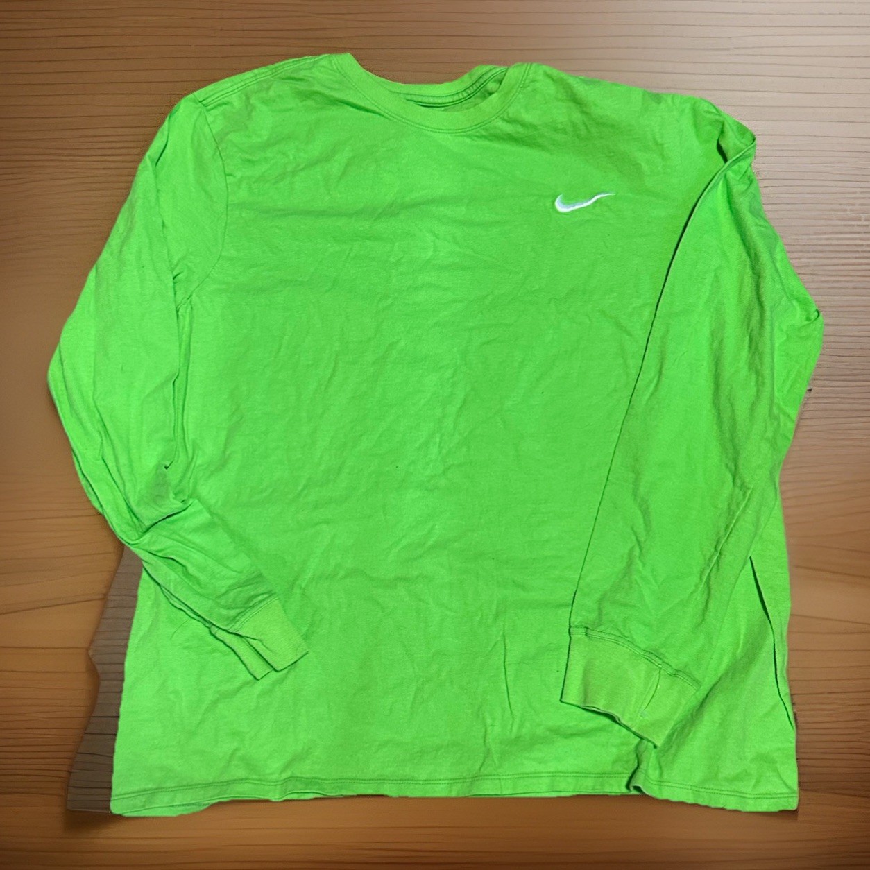 Nike The Nike Tee Green Long Sleeve Men’s T-Shirt XL Athletic Cut