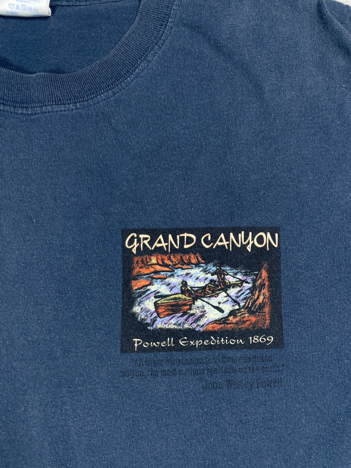 Grand Canyon T-Shirt Men L Blue Rocks Powell Expedition 1869 National Park gallery