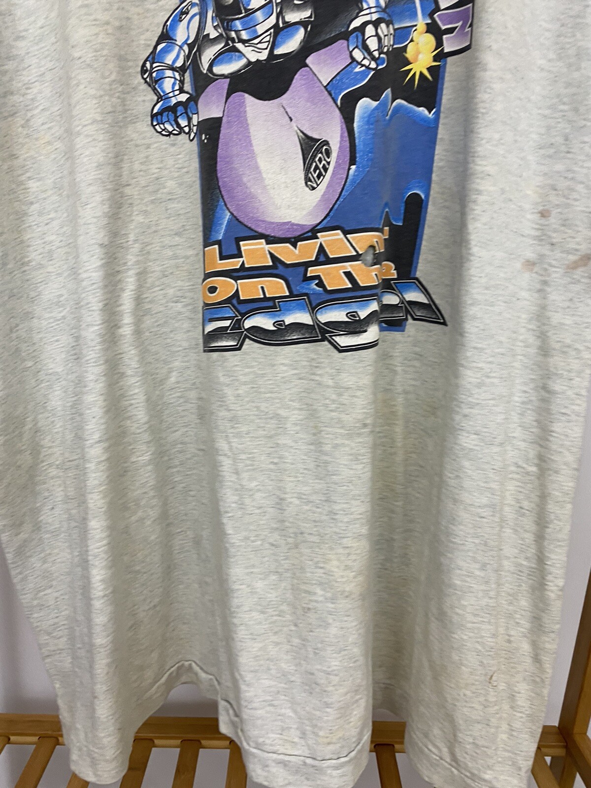VTG Rockerman NERO Livin On The Edge Rocket Organization Tour T-Shirt XXL gallery