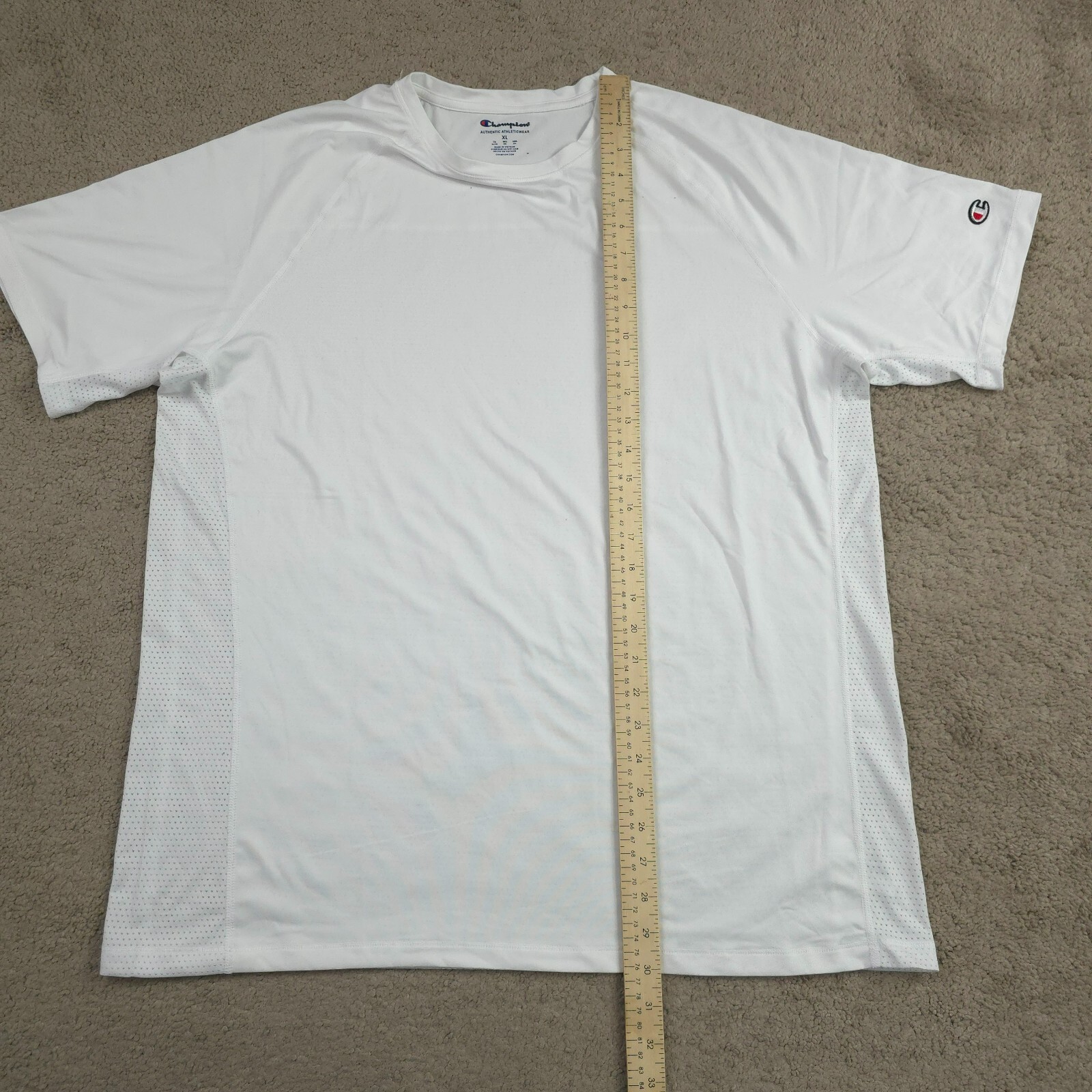 Champion Authentic Athletic Wear Men Crew Neck Short Sleeves T-Shirt XL White gallery