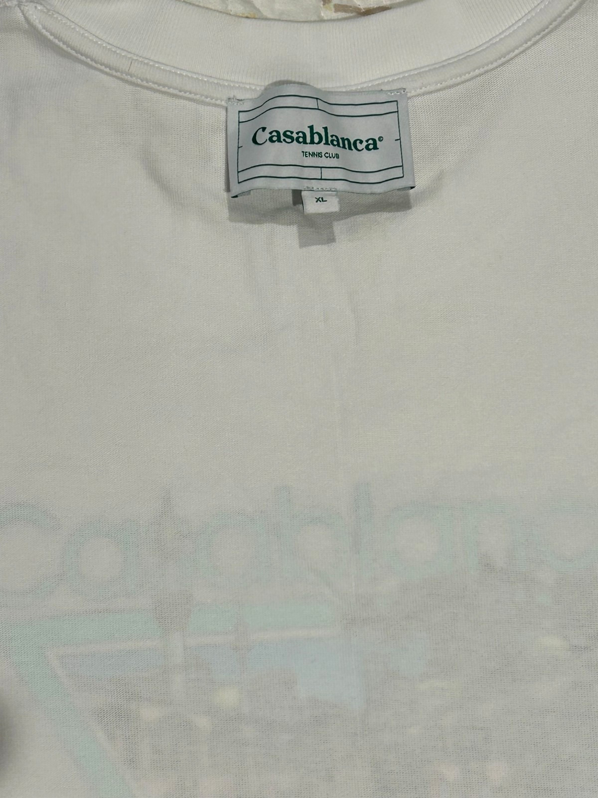 Casablanca Paris White Tennis Club Icon Printed T-Shirt W/ Sport Motif On Chest