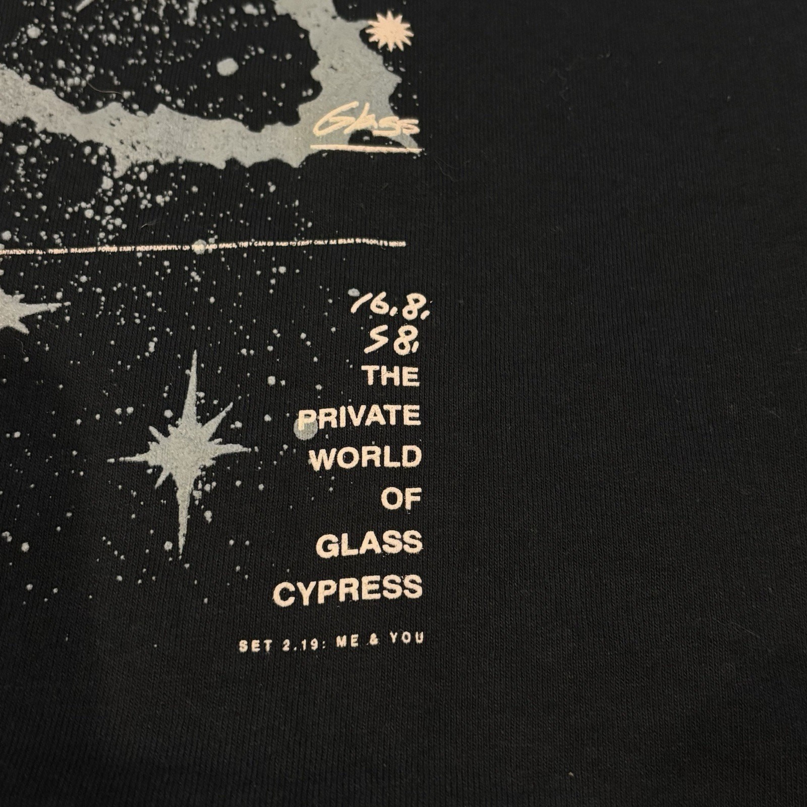 Glass Cypress Black Tee L'Entranger Skull Back Graphic Beads Small NWOT gallery
