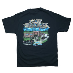 09 Harley Davidson Mens Large Black Fort Thunder Moore Oklahoma T-shirt