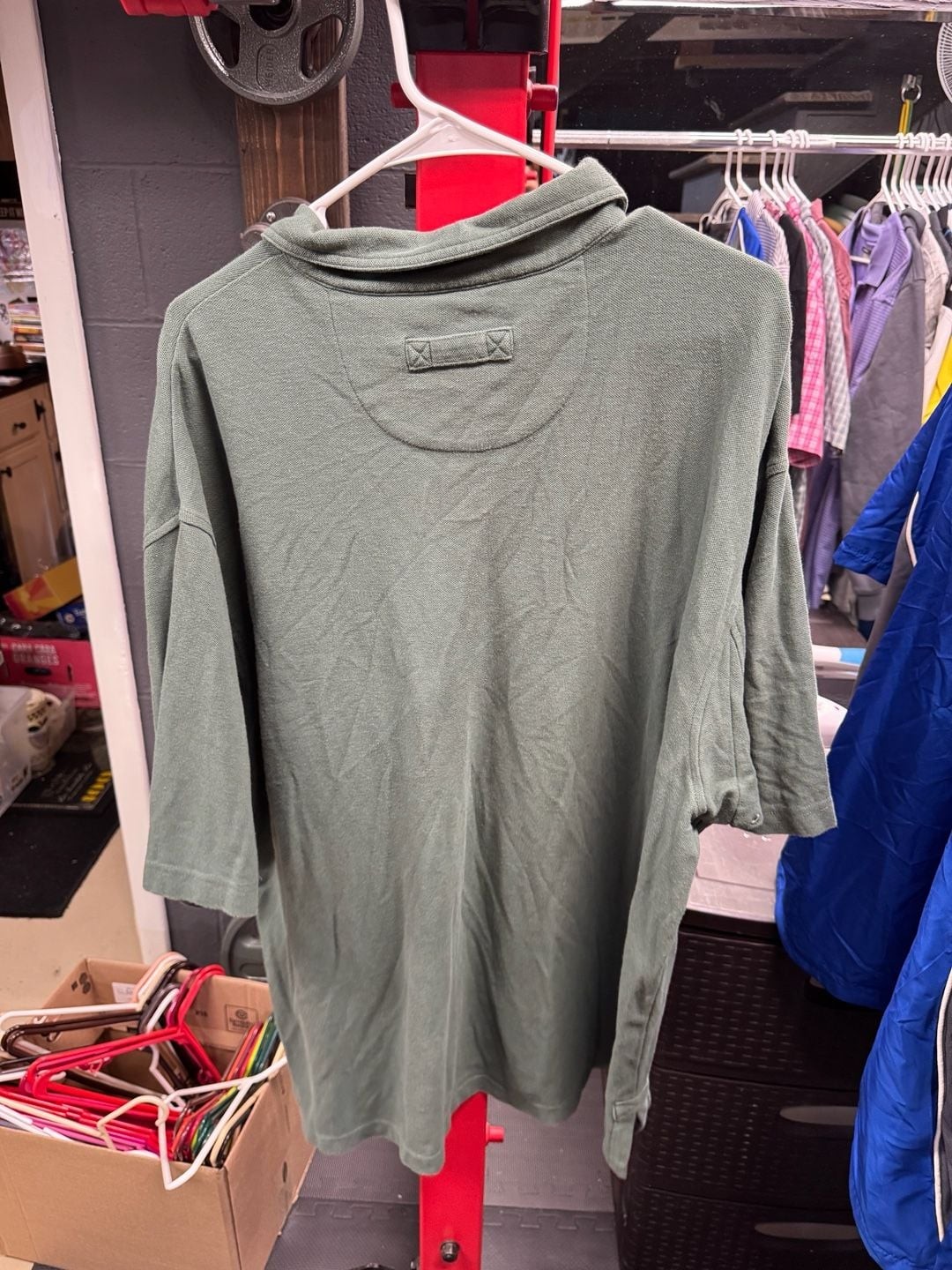 Duluth Trading Co. Men's 2XL Short Sleeve Coolmax Cotton Pocket Polo Shirt Green gallery