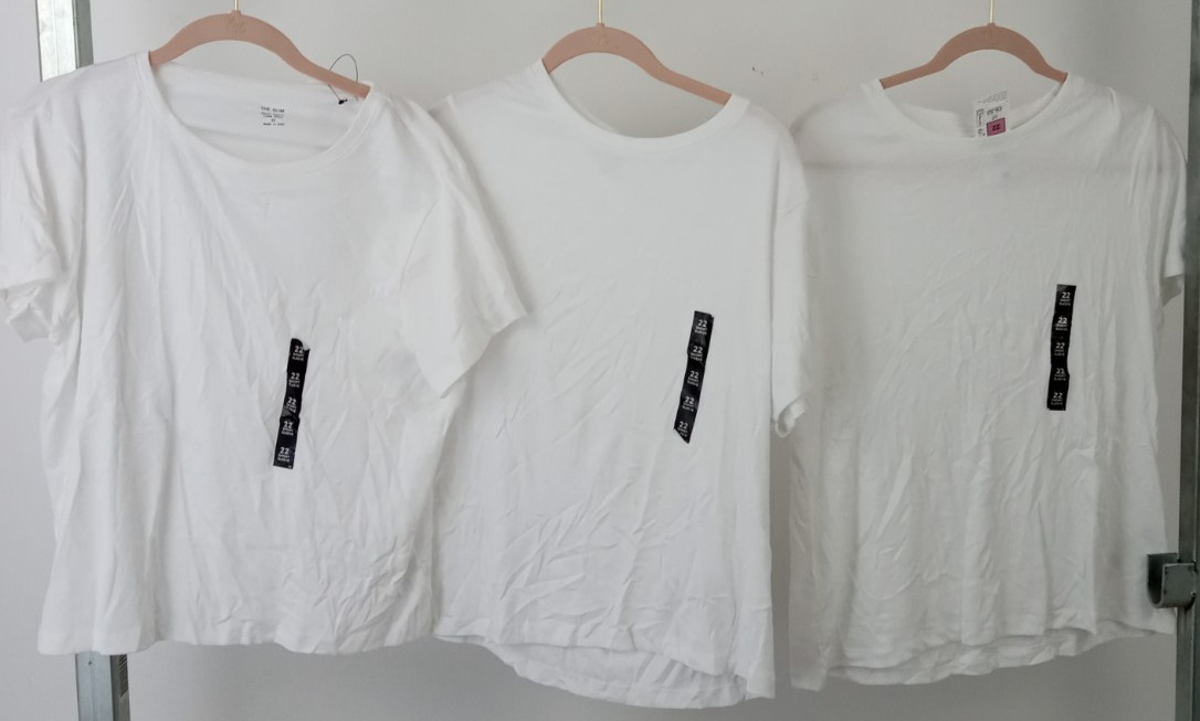 M&S Women’s T-Shirt White The Slim Short Sleeve Crew Neck 100% Cotton NEW F2