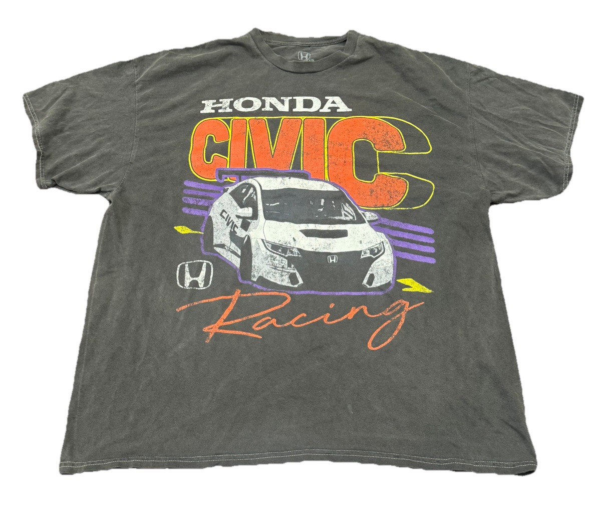 Honda Civic Type R T-Shirt – Aggressive Grey Racer Design Unisex Tee SZ S