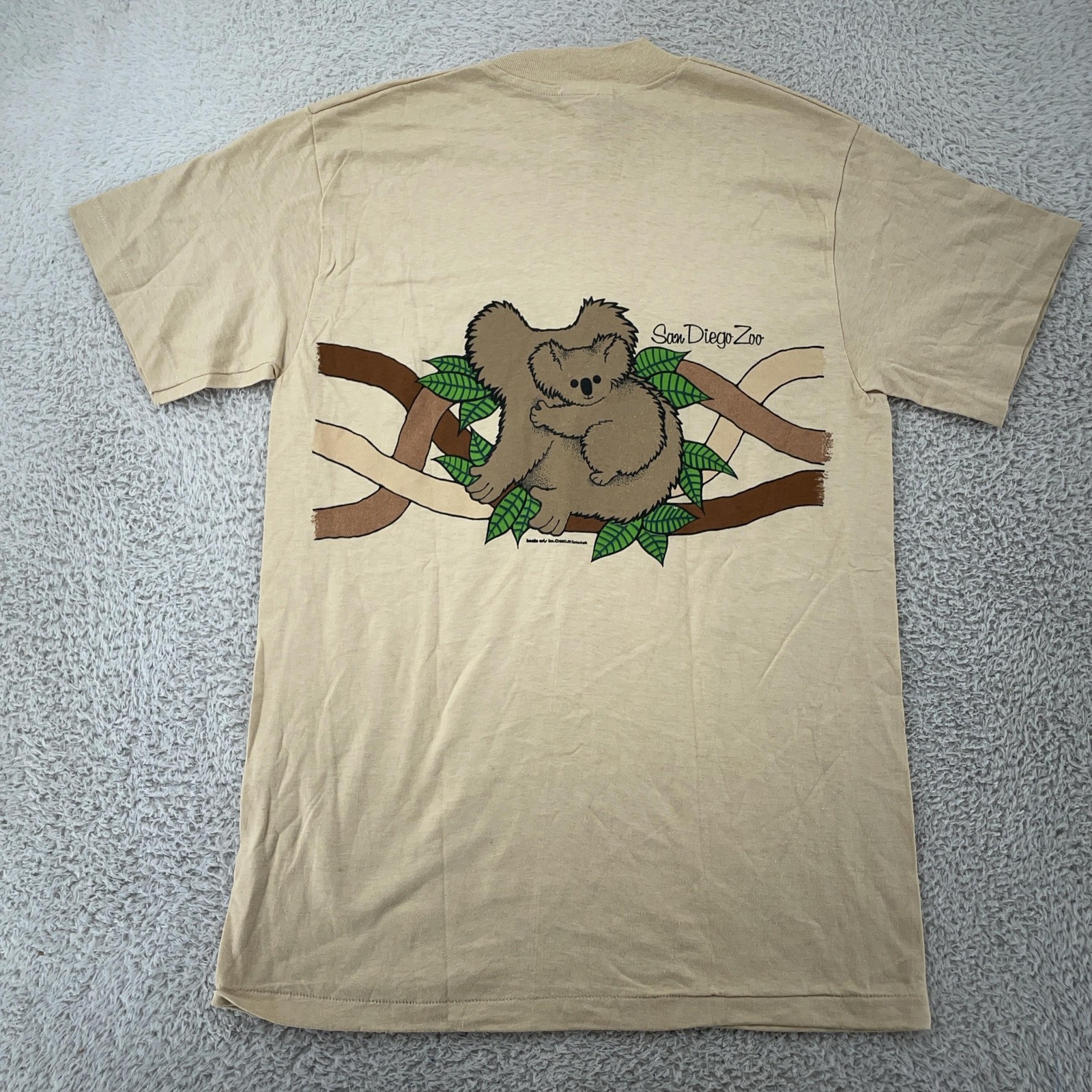 Vintage San Diego Zoo Koala Double Sided Shirt Mens Medium Nature California 80s gallery