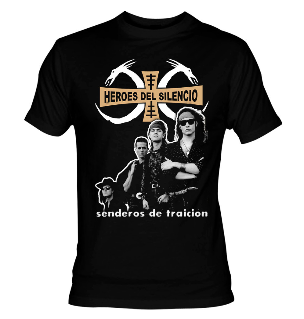 Heroes Del Silencio Band Senderos de Traicion Cotton Black T Shirt S-5XL BL84