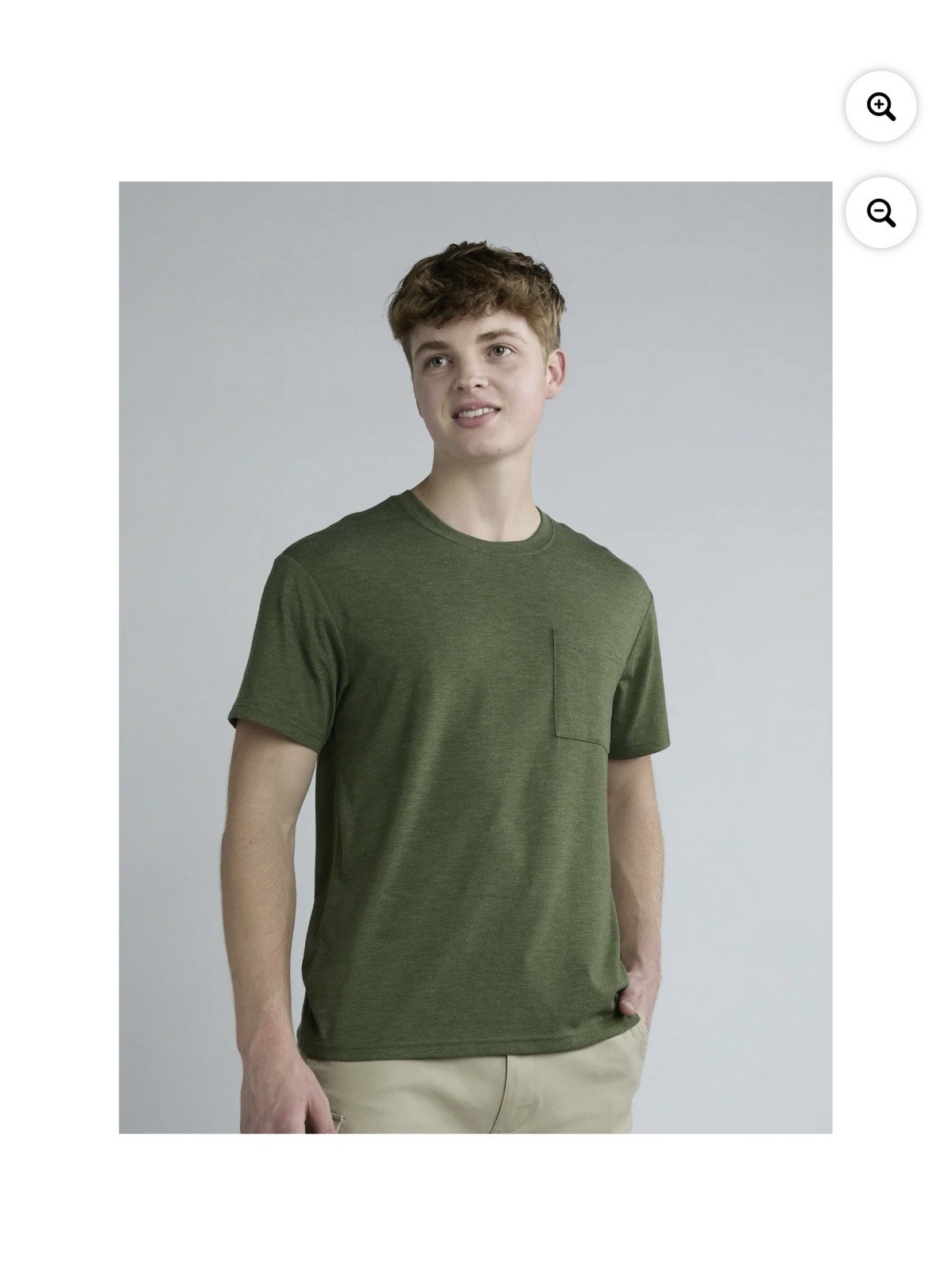 Athletic Works Men's Green Tri Blend Crewneck Short Sleeves T- Shirt gallery