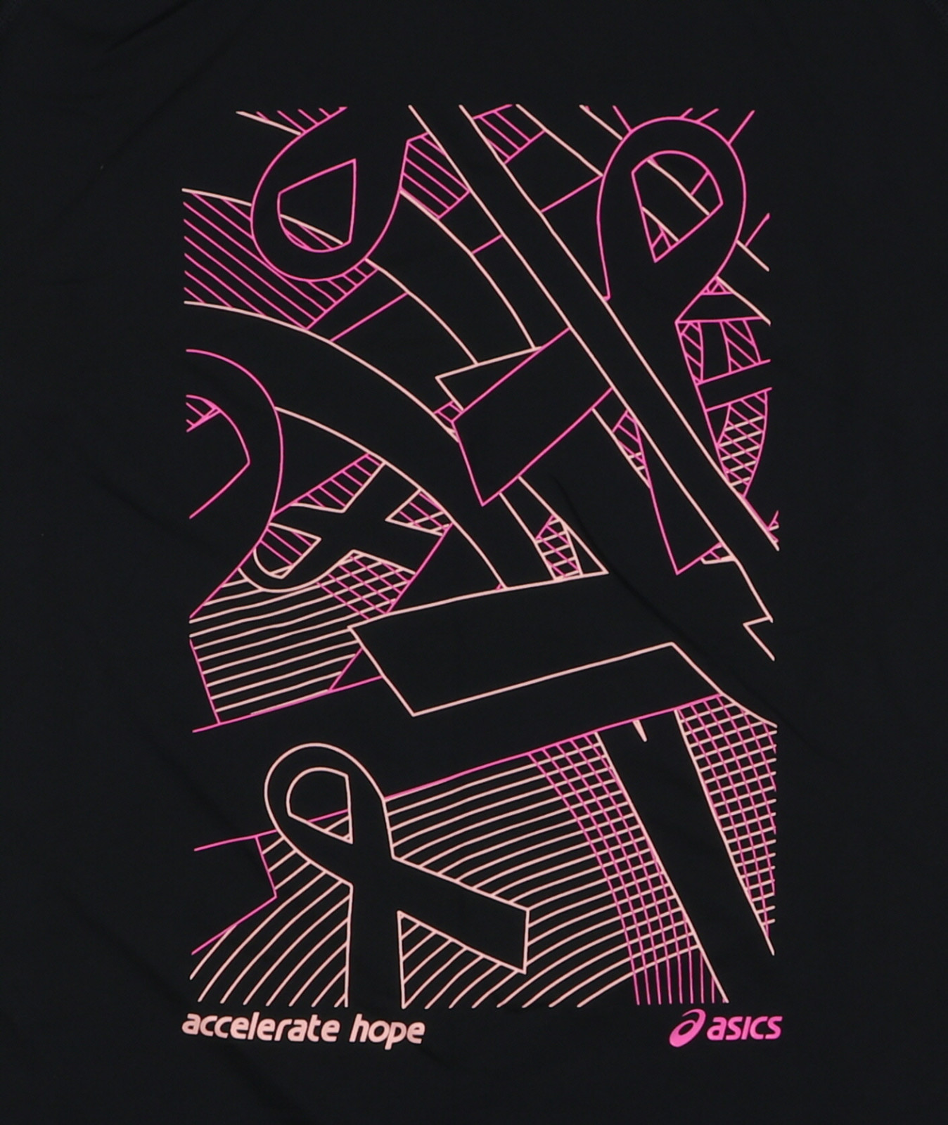 ASICS Accelerate Hope Floating Ribbons T-Shirt Small Breast Cancer Awareness gallery