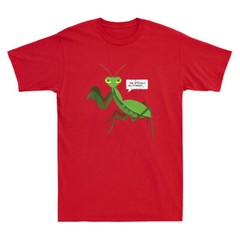 Atheist Praying Mantis Bug Religion Funny Saying Vintage Men’s T-Shirt Gift Tee