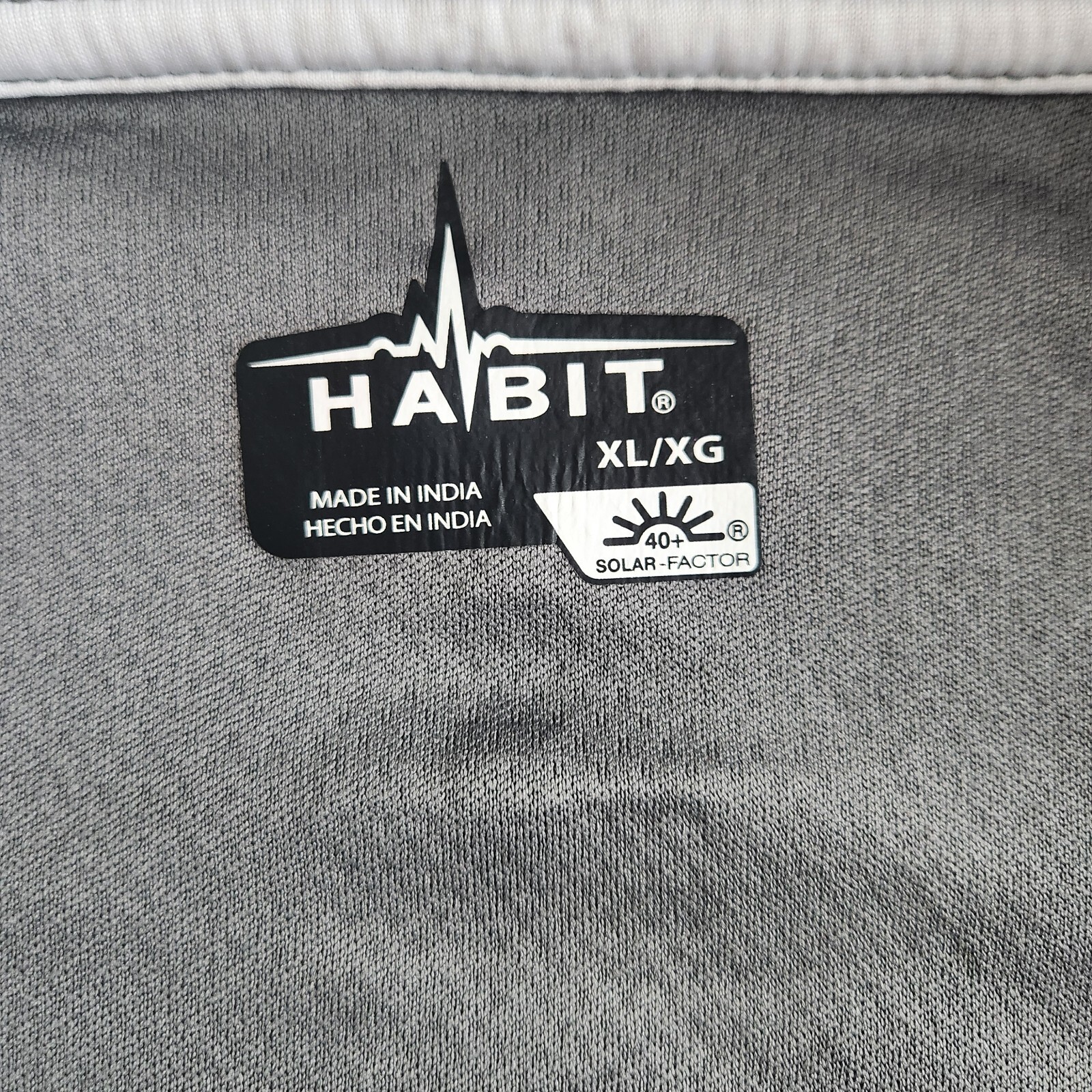Habit Fishing Solar Factor Shirt Men's XL Gray White Realtree Performance 40+ gallery