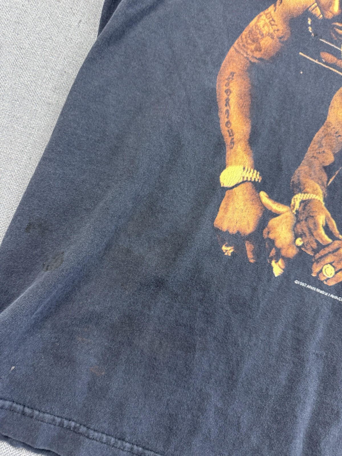 Vintage 1997 Tupac Memorial T-Shirt Rap Tee Mens XL Black Stop The Violence Fade gallery