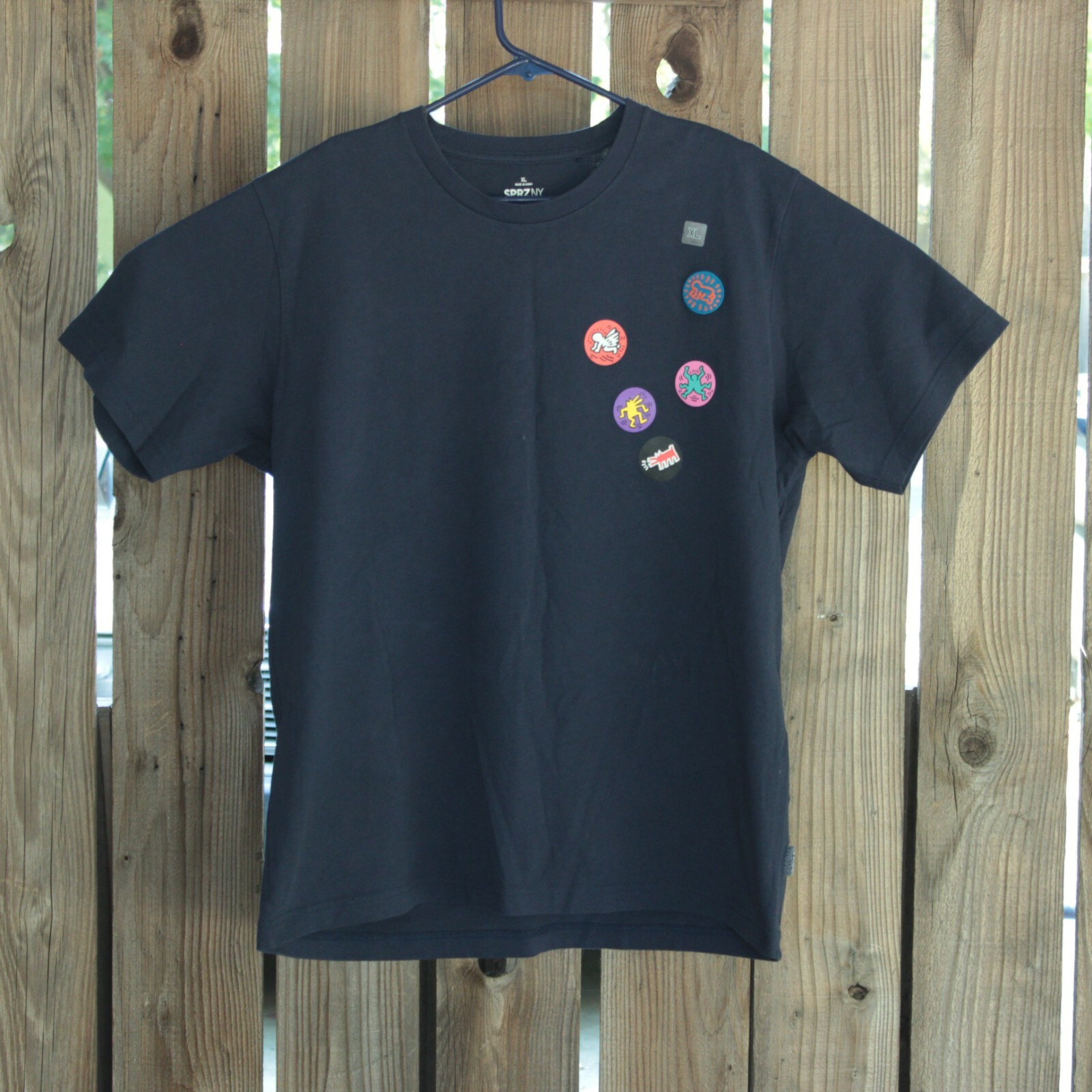 Keith Haring x UNIQLO SPRZ NY / MoMA Special Edition Navy Patch T Shirt - Sz XL gallery