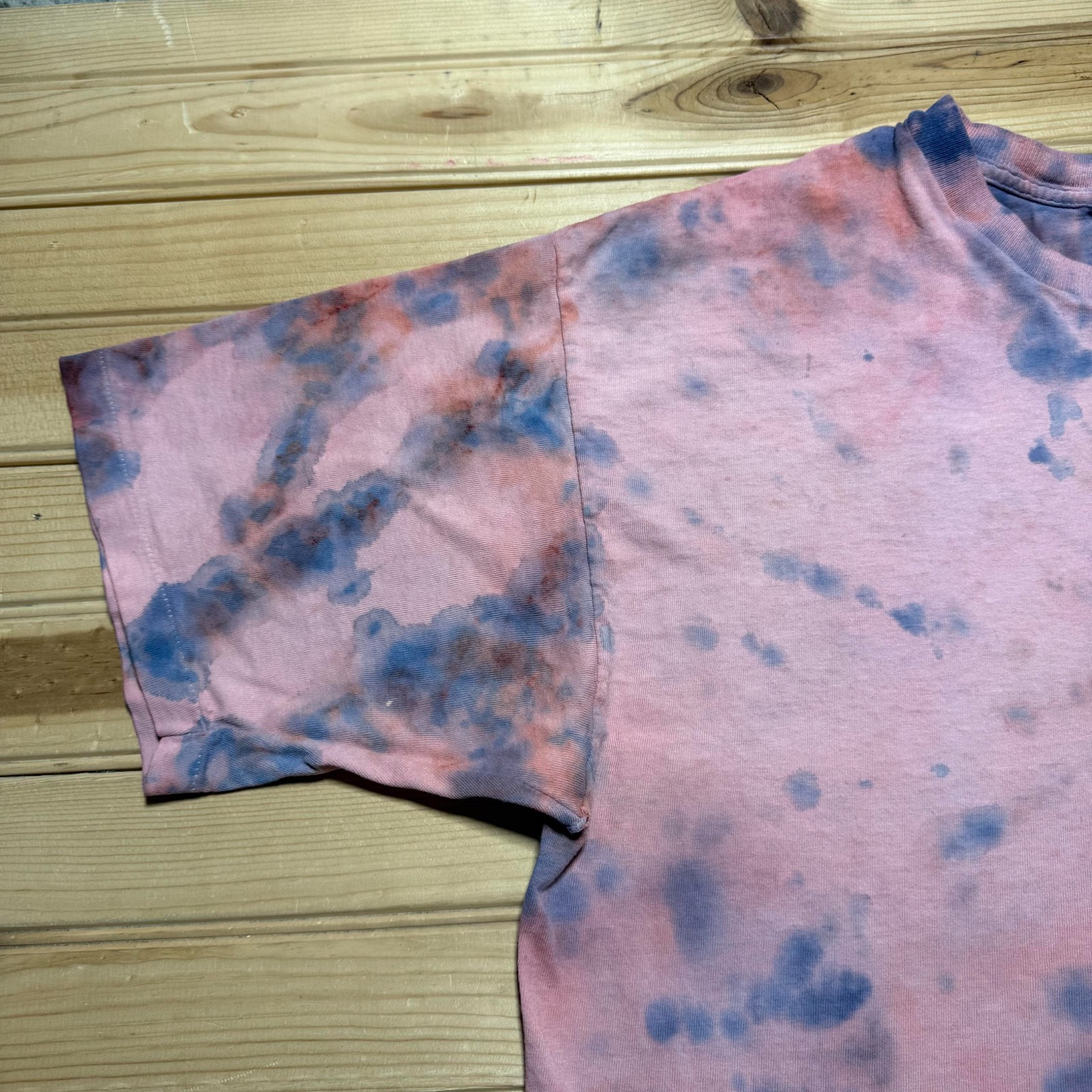 Vintage 90s Reebok American Flag Vector Logo Stars and Stripes Tie Dye Shirt XL gallery