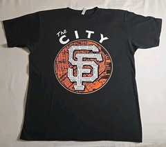 San Francisco Giants “The City” Graphic Print T-Shirt Solid Black Size XL