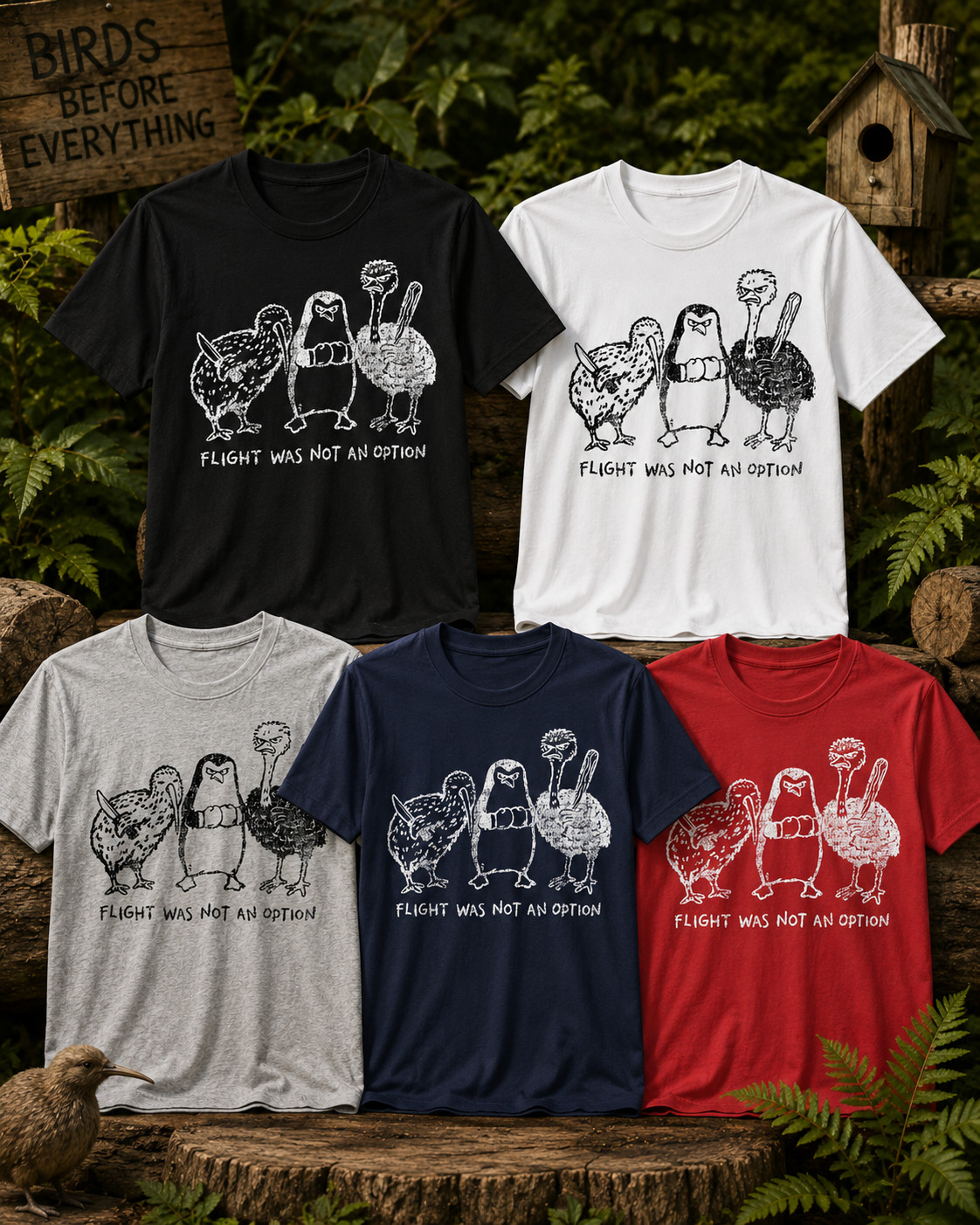 Flight was Not an Option Graphic Sarcastic Quote Men's T-Shirt gallery