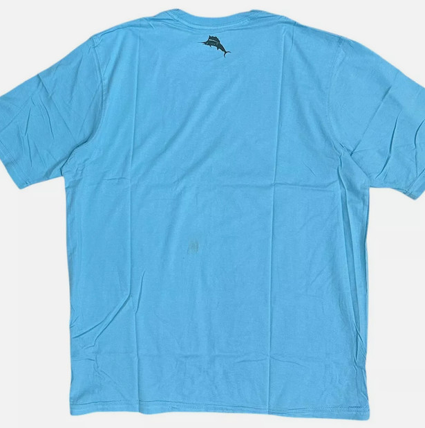 $45 TOMMY BAHAMA Light Blue ROW WITH THE FLOW Relaxed Fit Short Sleeve T-shirt gallery