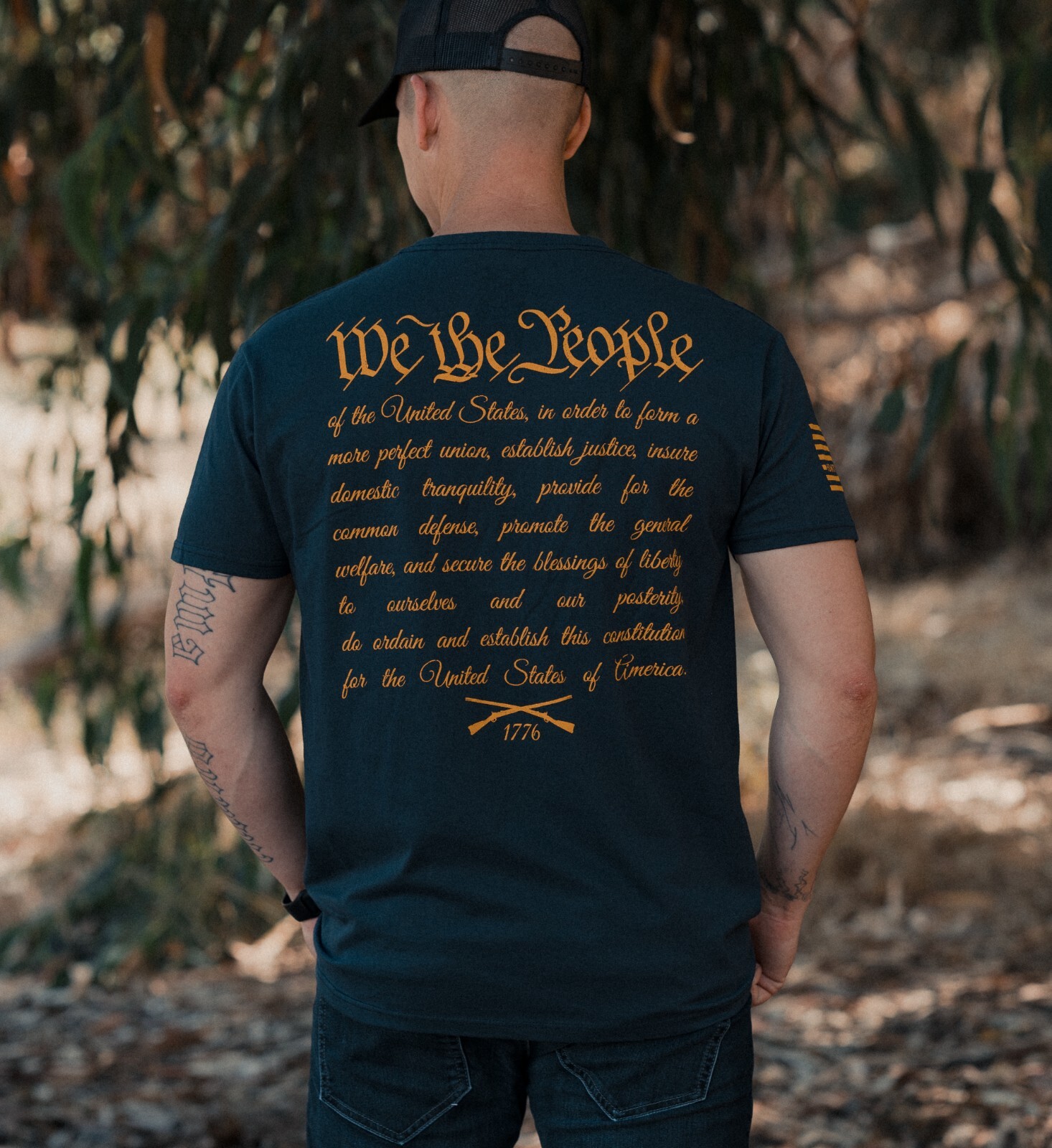Howitzer Style Men's T-Shirt WE WILL DEFEND Military Grunt MFG S-5XL gallery