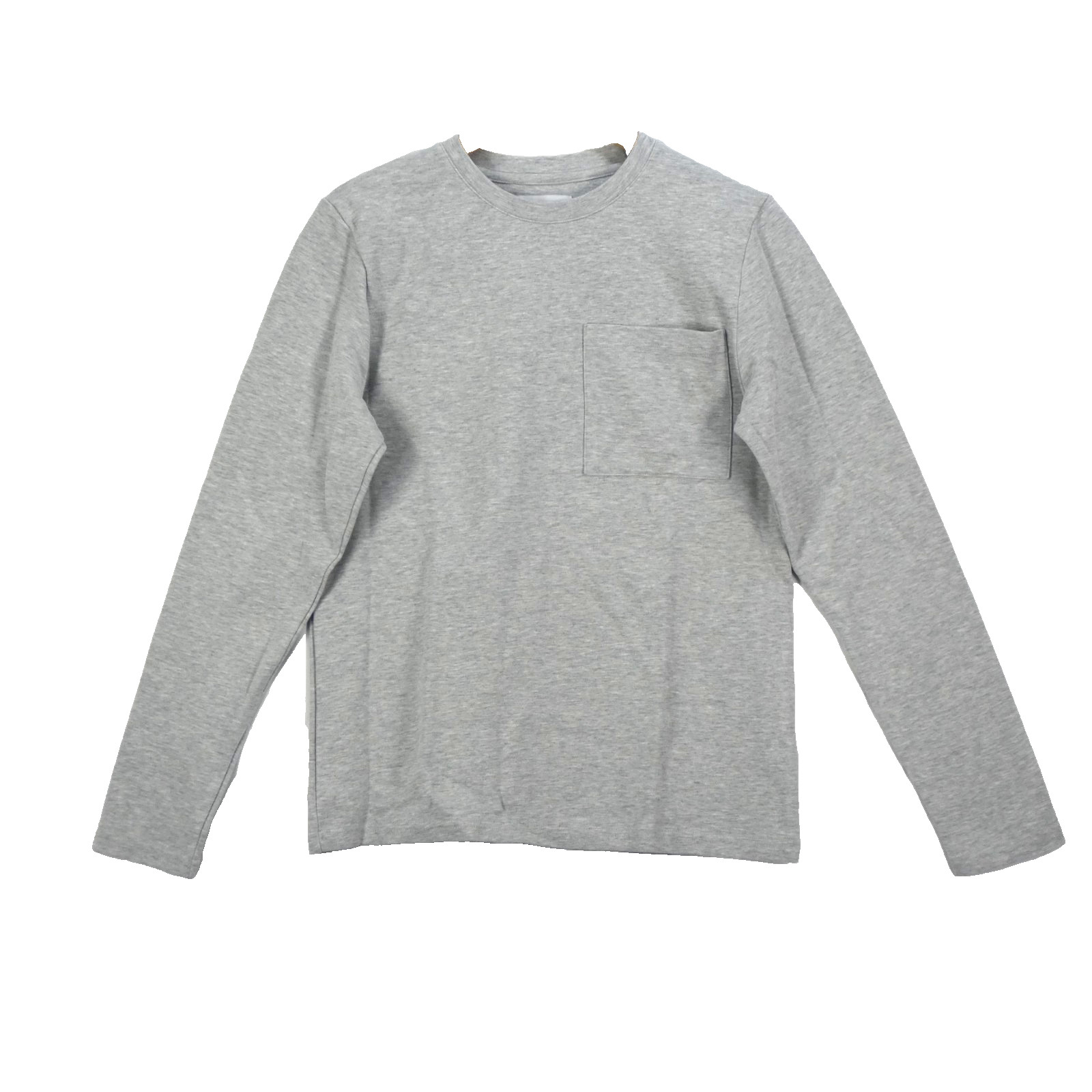 Raith Clothing Pocket T Shirt Tyler Long Sleeve Grey Marl Heavy Blend size S gallery