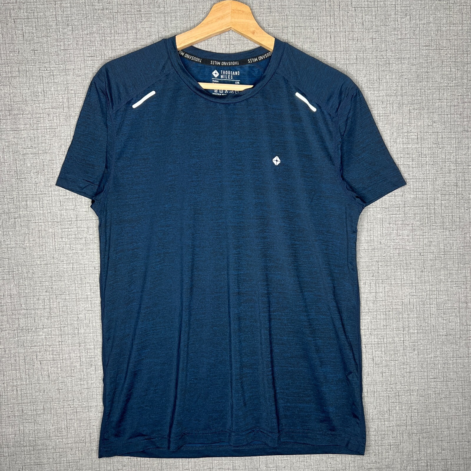 Thousand Mile T Shirt Men’s S Blue Nylon Blend Short Sleeve Athletic Activewear