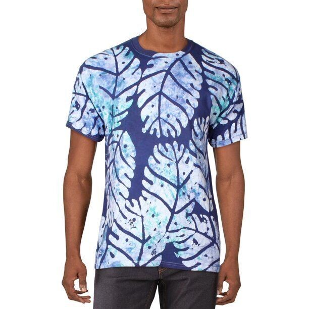 Studio 189 Men's Big Leaf Tee in Navy Blue-Size Small gallery