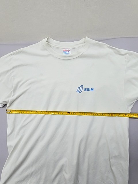 Hanes Beefy-T Men's XL White Cotton Crewneck T-Shirt Pre-Shrunk gallery