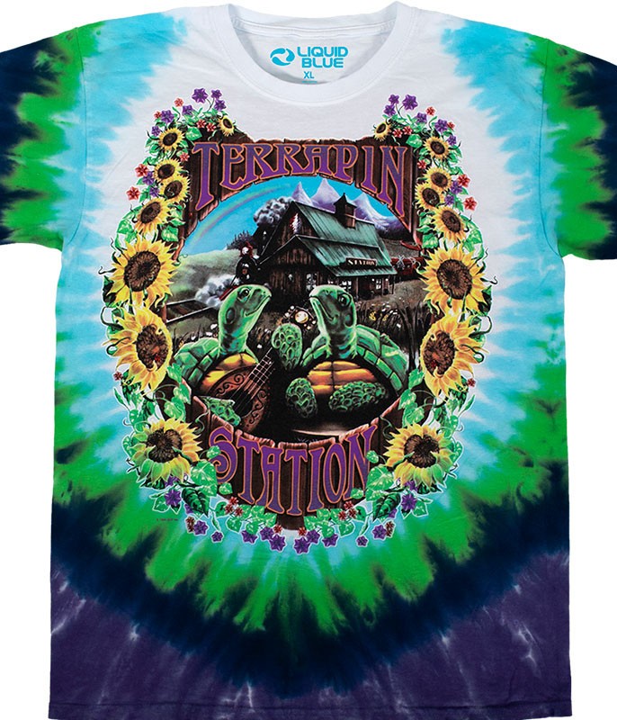 Grateful Dead Terrapin Station Tie-Dye T-Shirt Liquid Blue gallery