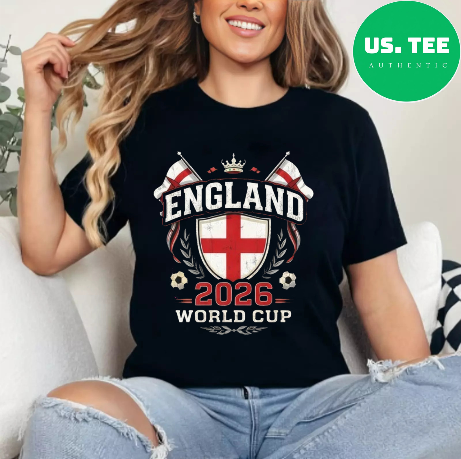 England World Cup 2026 Football Fan T Shirt English Soccer Graphic Tee gallery