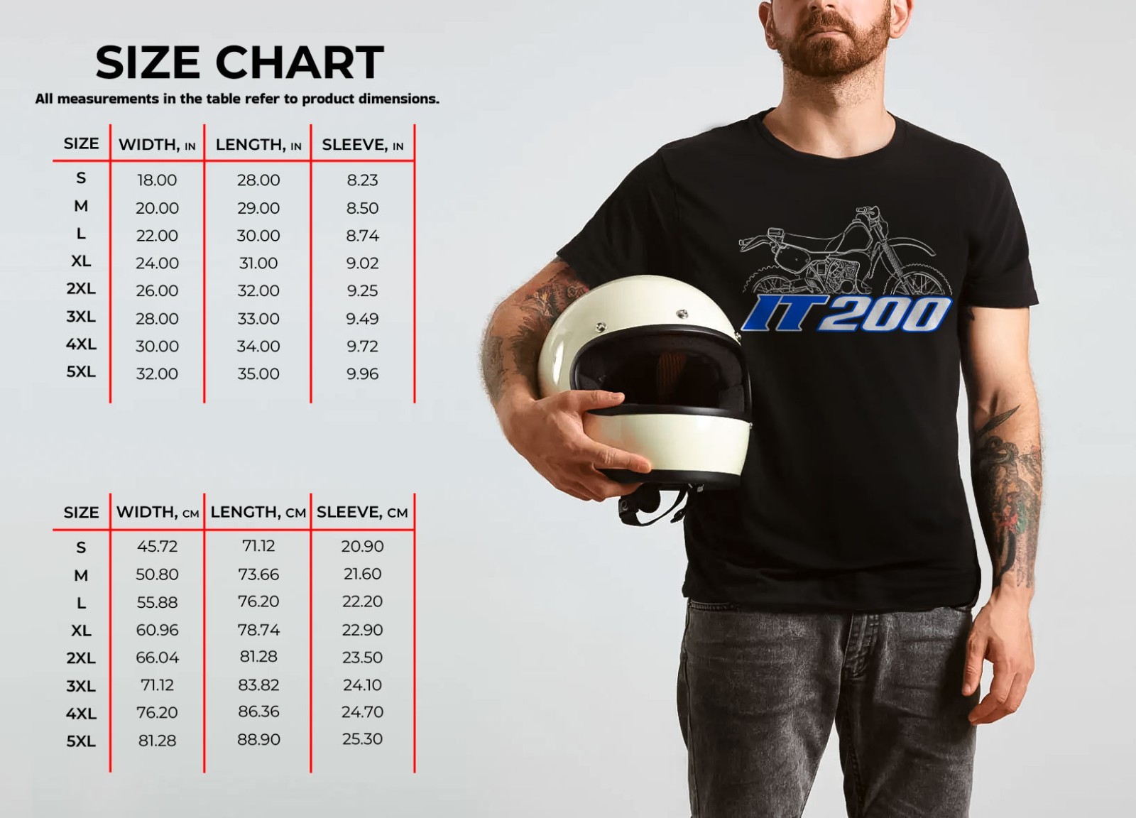 For Yamaha IT200 1984-1990 fans - Motorcycle T-Shirt gallery