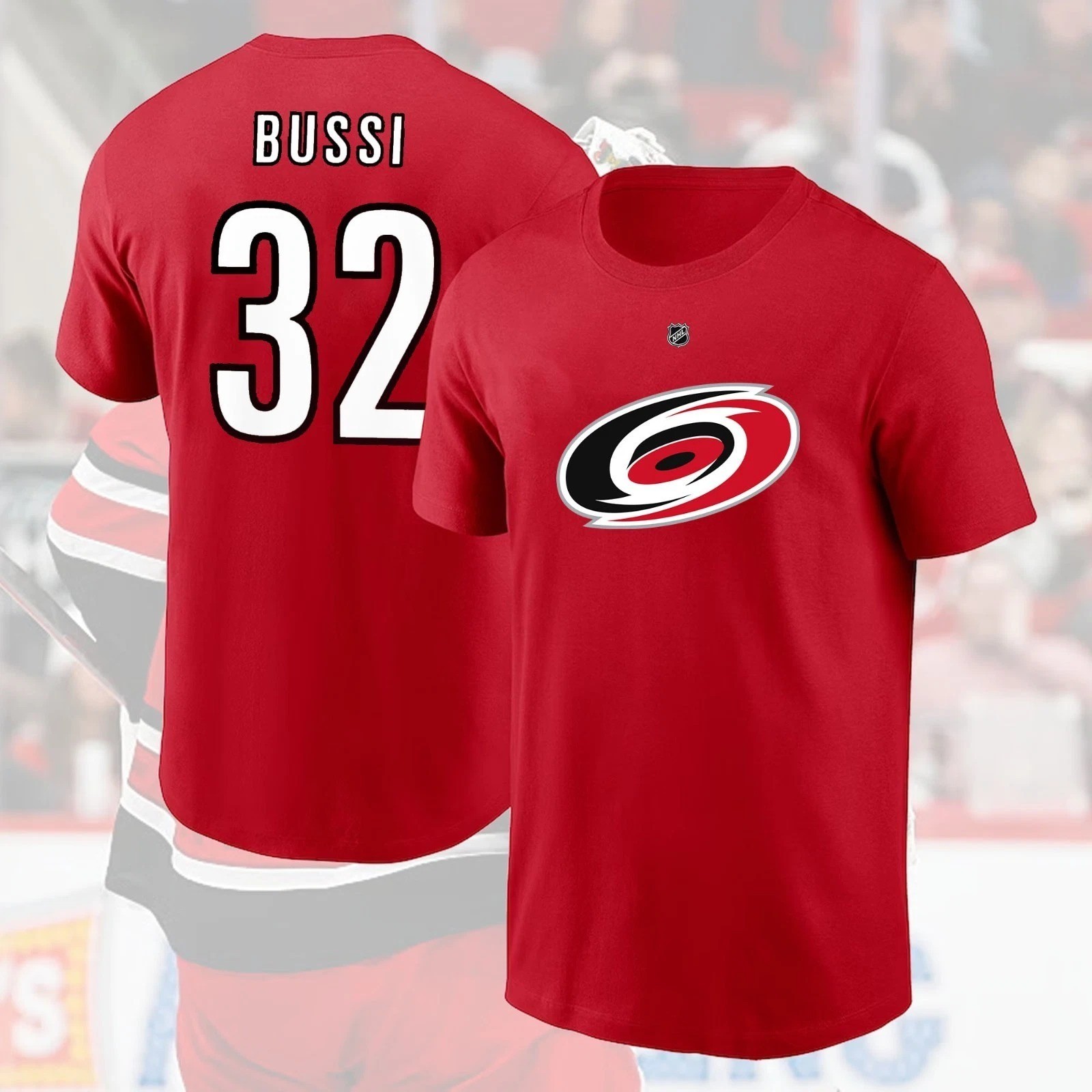 HOT! Brandon #32 Bussi Carolina Name & Number Player Fans Hurricane Gift gallery