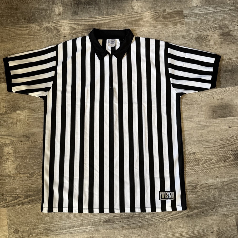 VKM Venus Knitting Mills Referee Official Jersey Shirt Size XXL Black White
