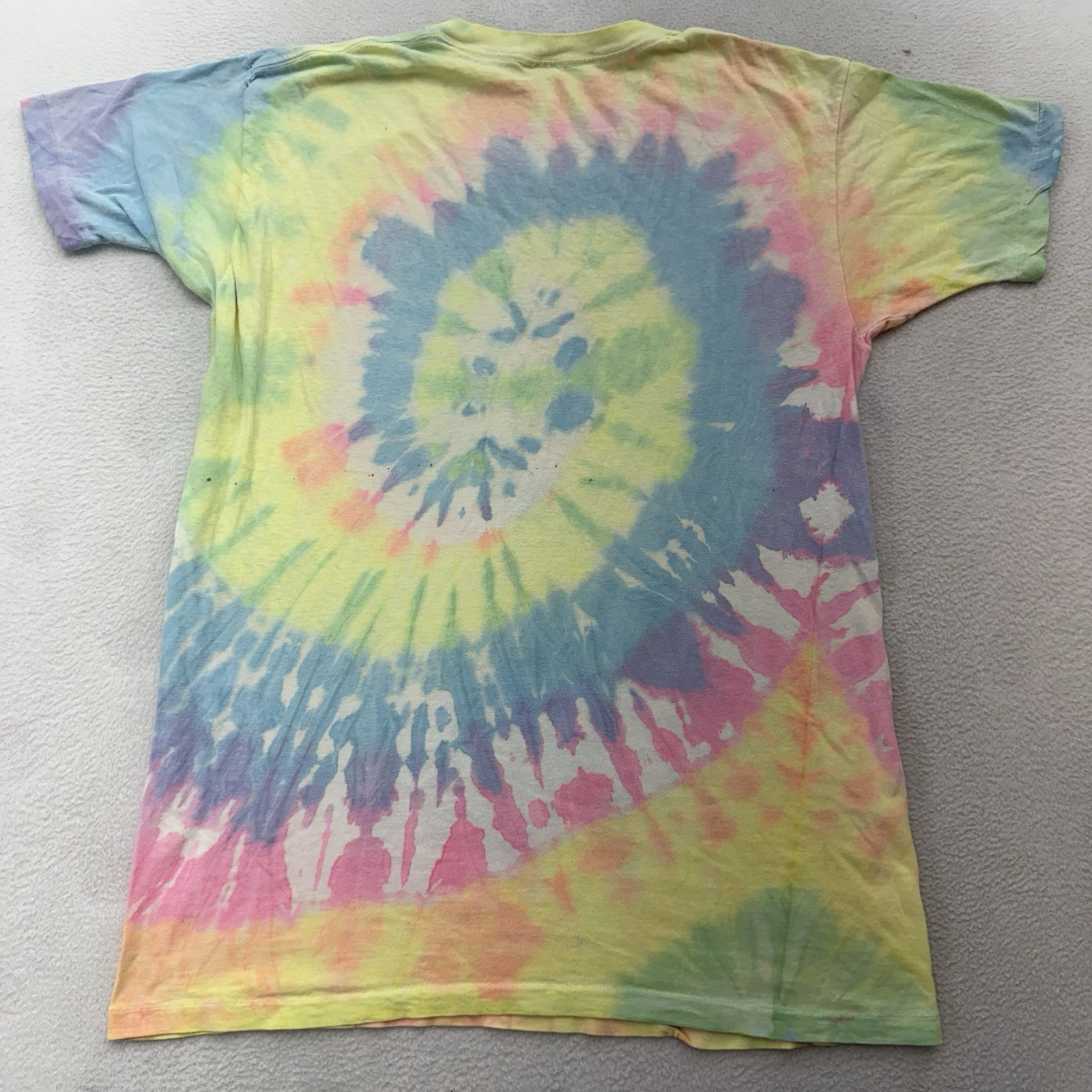 Vintage Tie Dye Blank T Shirt Thin Lightweight Distressed Single Stitch L gallery