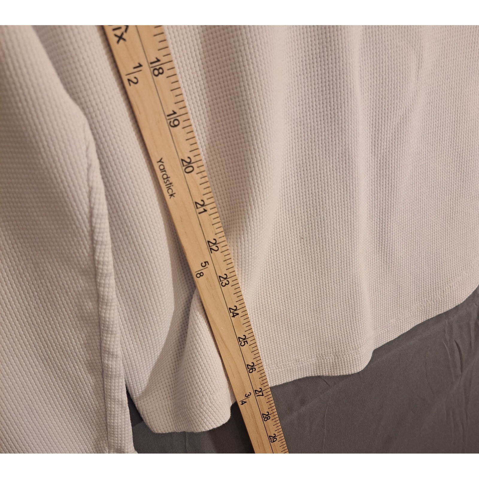 Volcom Stoned Waffle Long Sleeve Short Men's Size Large White Comfy Warm gallery