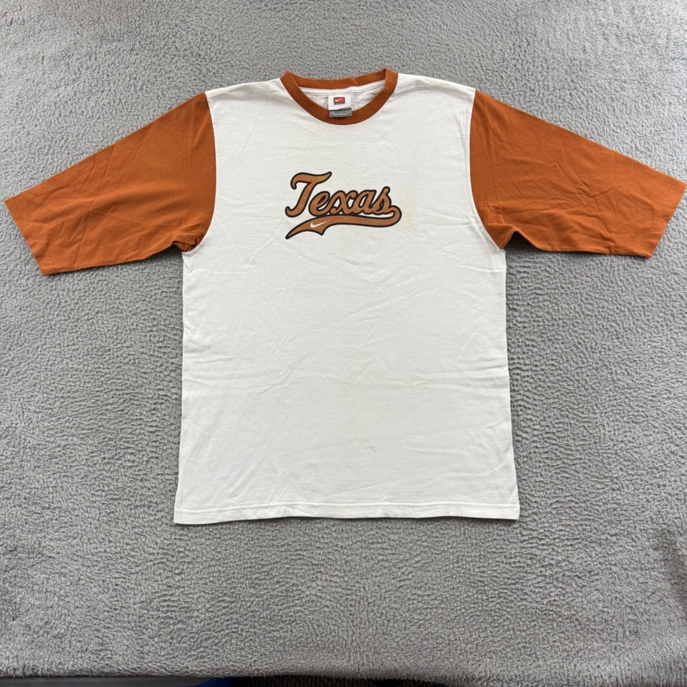 Vintage Texas Longhorns Shirt Mens Large Short Sleeve Nike Sport College Y2K