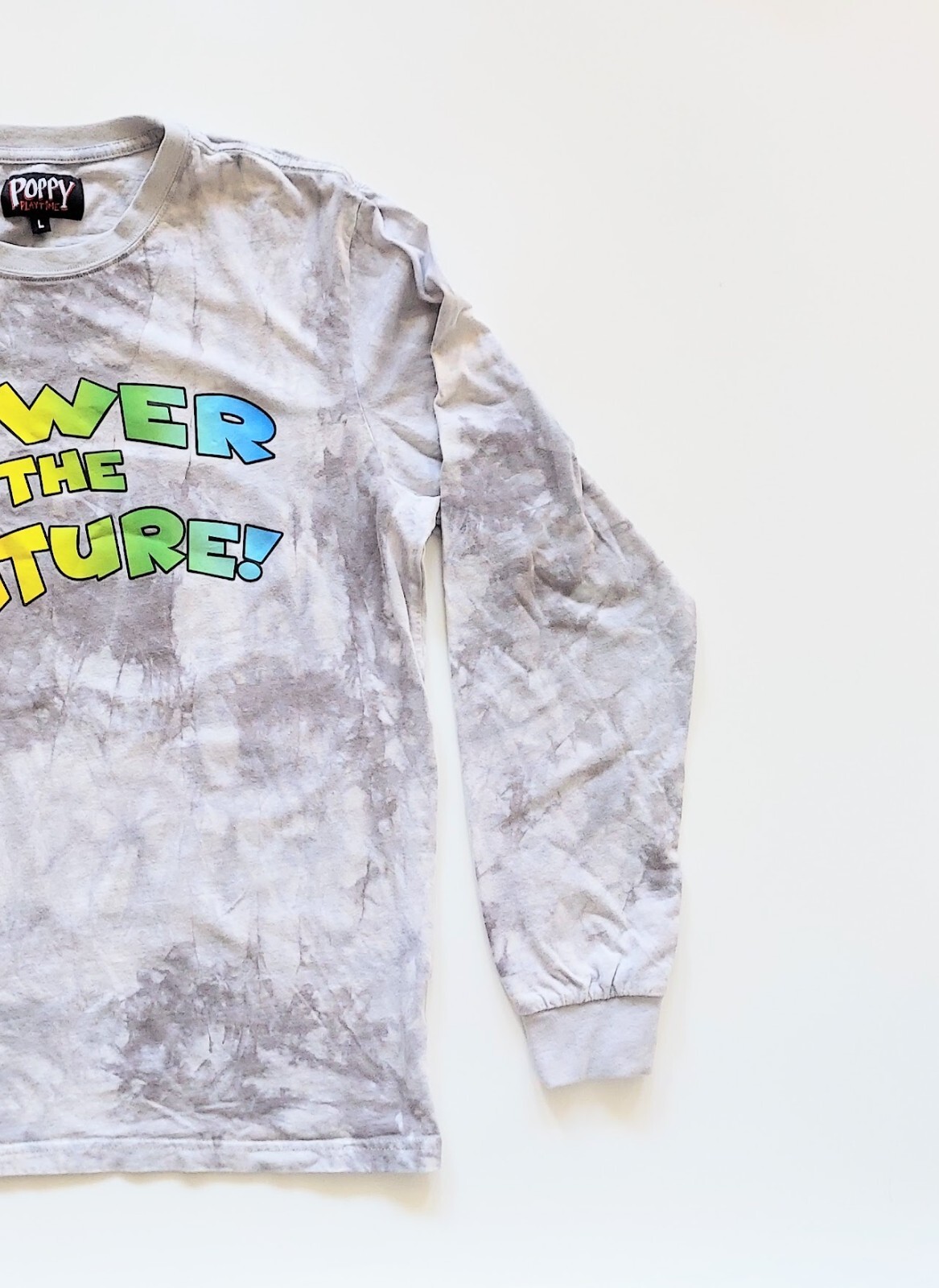 Poppy Playtime Power The Future Graphic Long Sleeve Shirt Tie Dye Size Large gallery