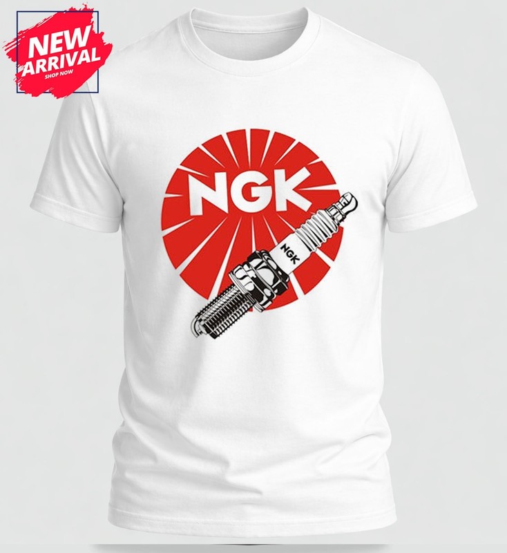 NGK Spark Plugs Automotive Logo Heavy Cotton T-Shirt – USA Size