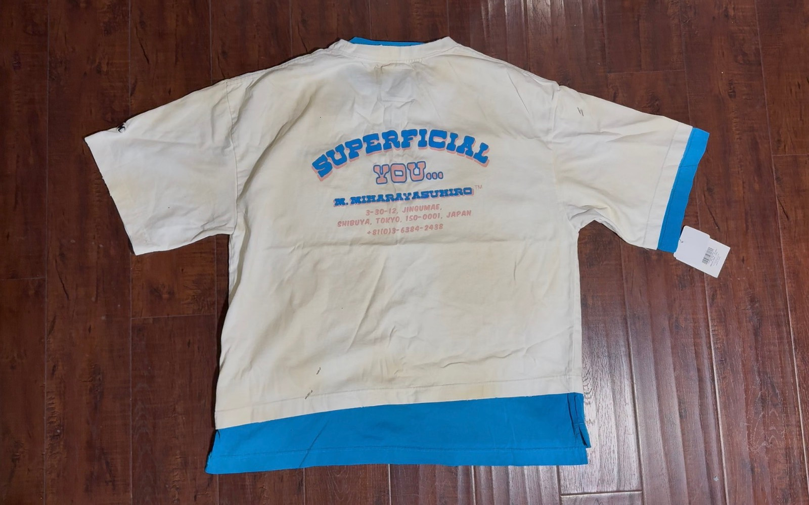 MAISON MIHARA YASUHIRO MMY Shirt Splicing Distressed OVERSIZED T-SHIRT SIZE 50 gallery