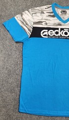 Ecko Unltd V-Neck Blue Atomic With Camo Men’s T-Shirt Size X-Large NWT