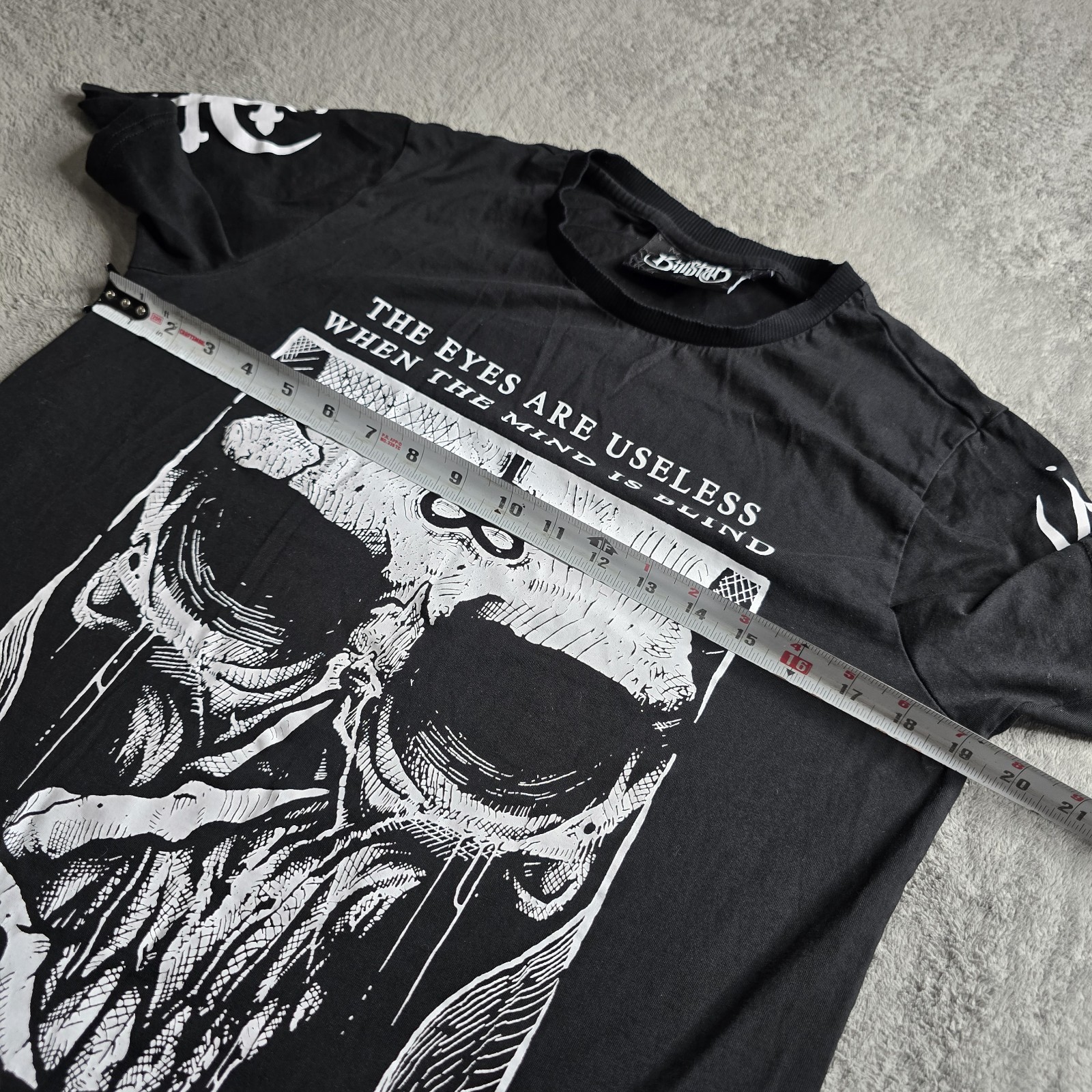 Killstar Shirt Mens Medium Black Mind Is Blind Skull Full Graphic Goth Punk S/S gallery