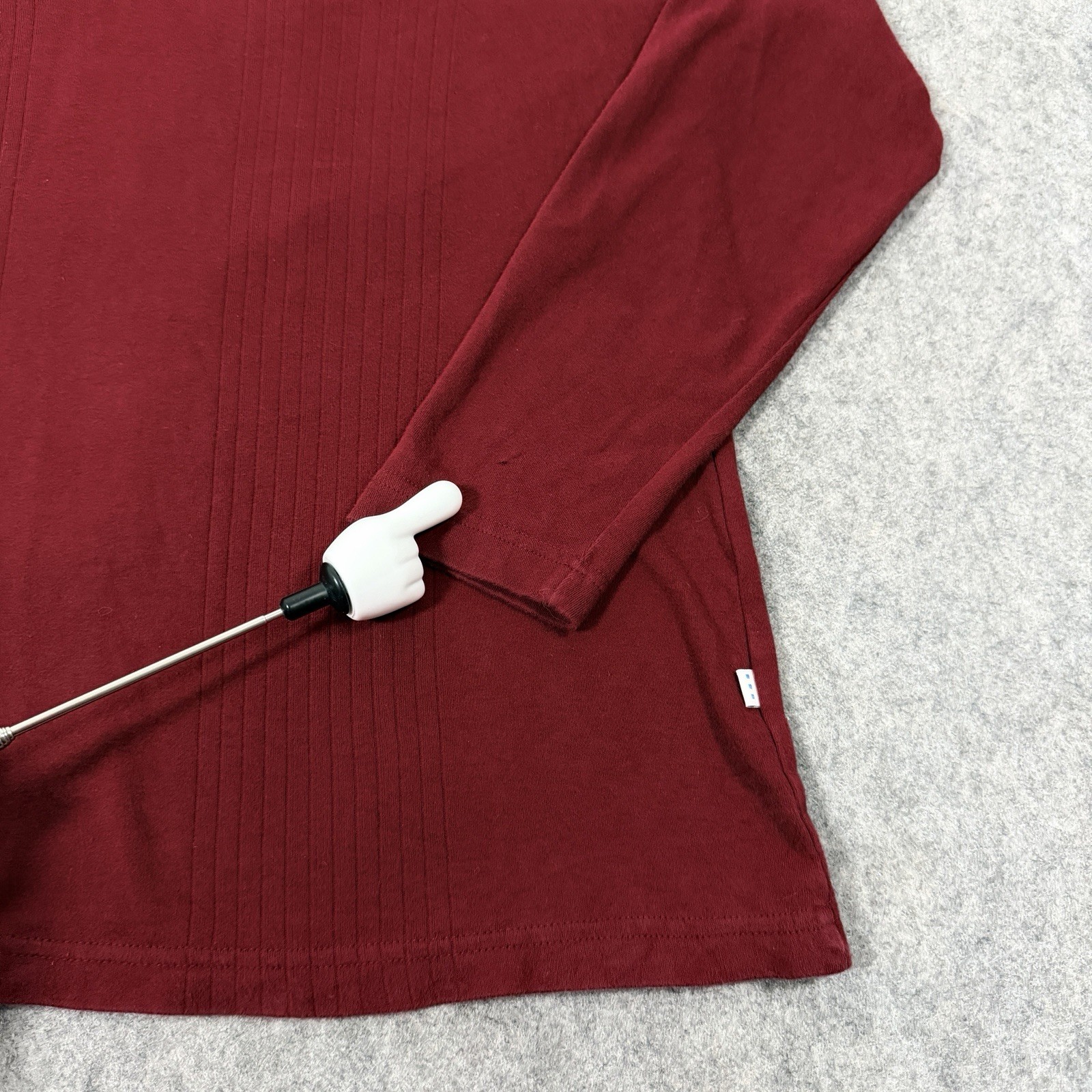 Covington Long Sleeve Pullover Ribbed Knit V-Neck Shirt Fits Men’s Sz Large Red gallery