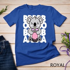 Koala Drinking Boba Cute Kawaii Bubble Tea Dark Unisex T-shirt