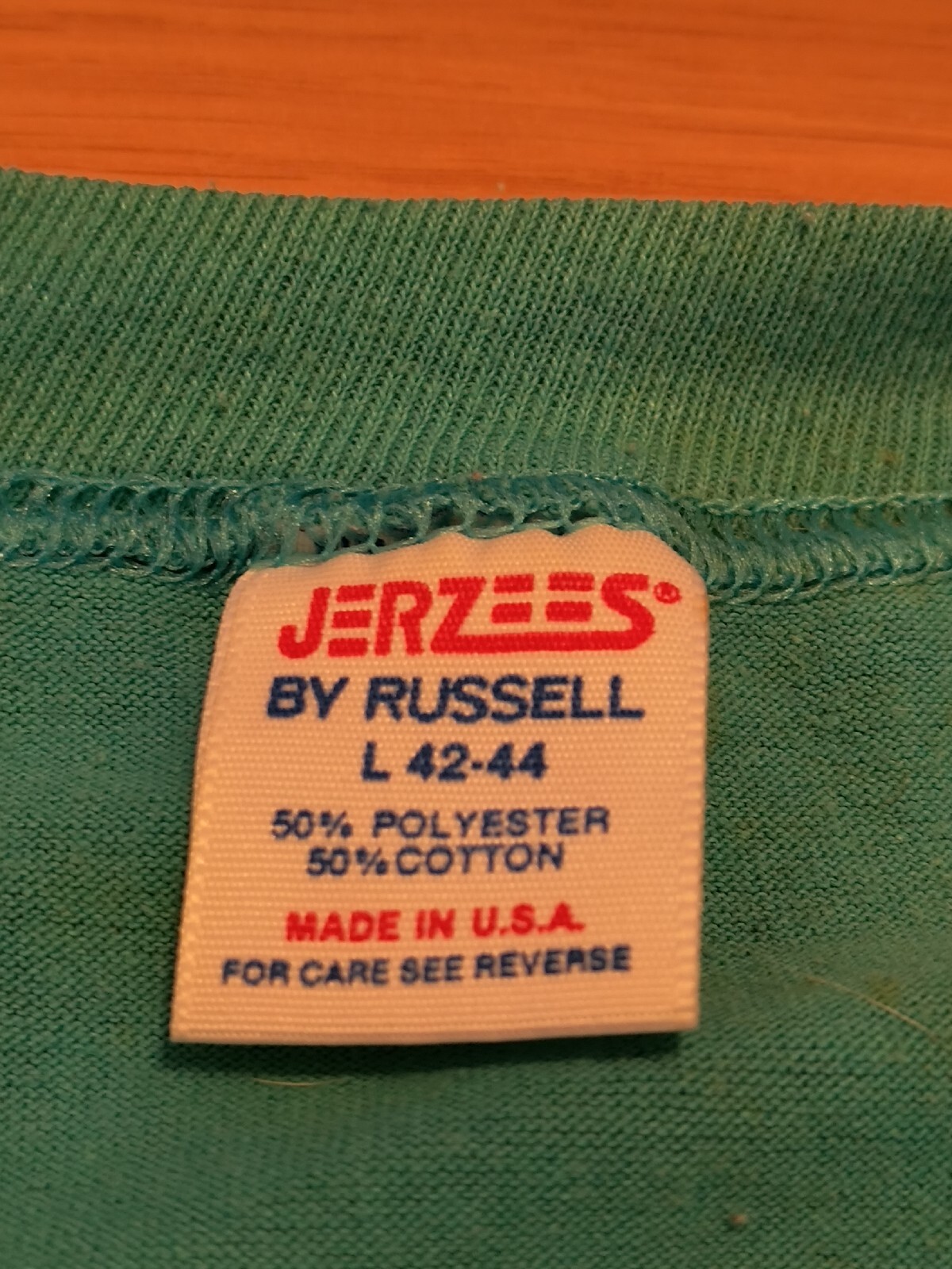 Vintage American Banker t shirt L 80s single stitch distressed teal bond buyer gallery
