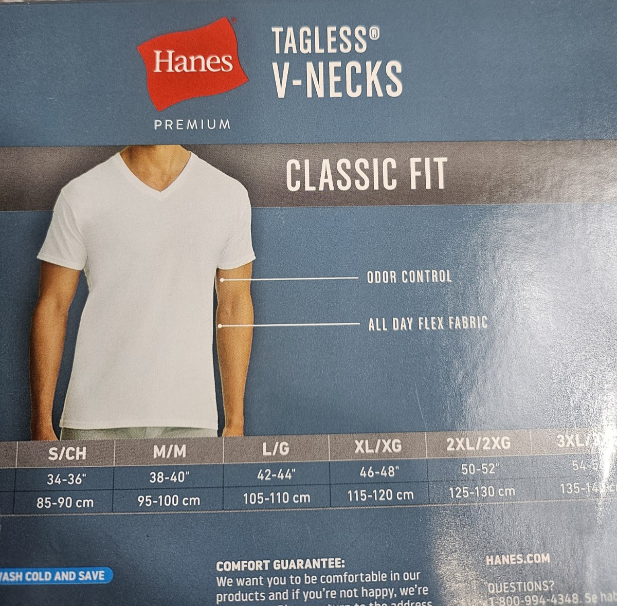 Men's V Neck T Shirts S 34-36 Hanes Premium Classic Fit 5 Pk Ring-Spun Cotton gallery