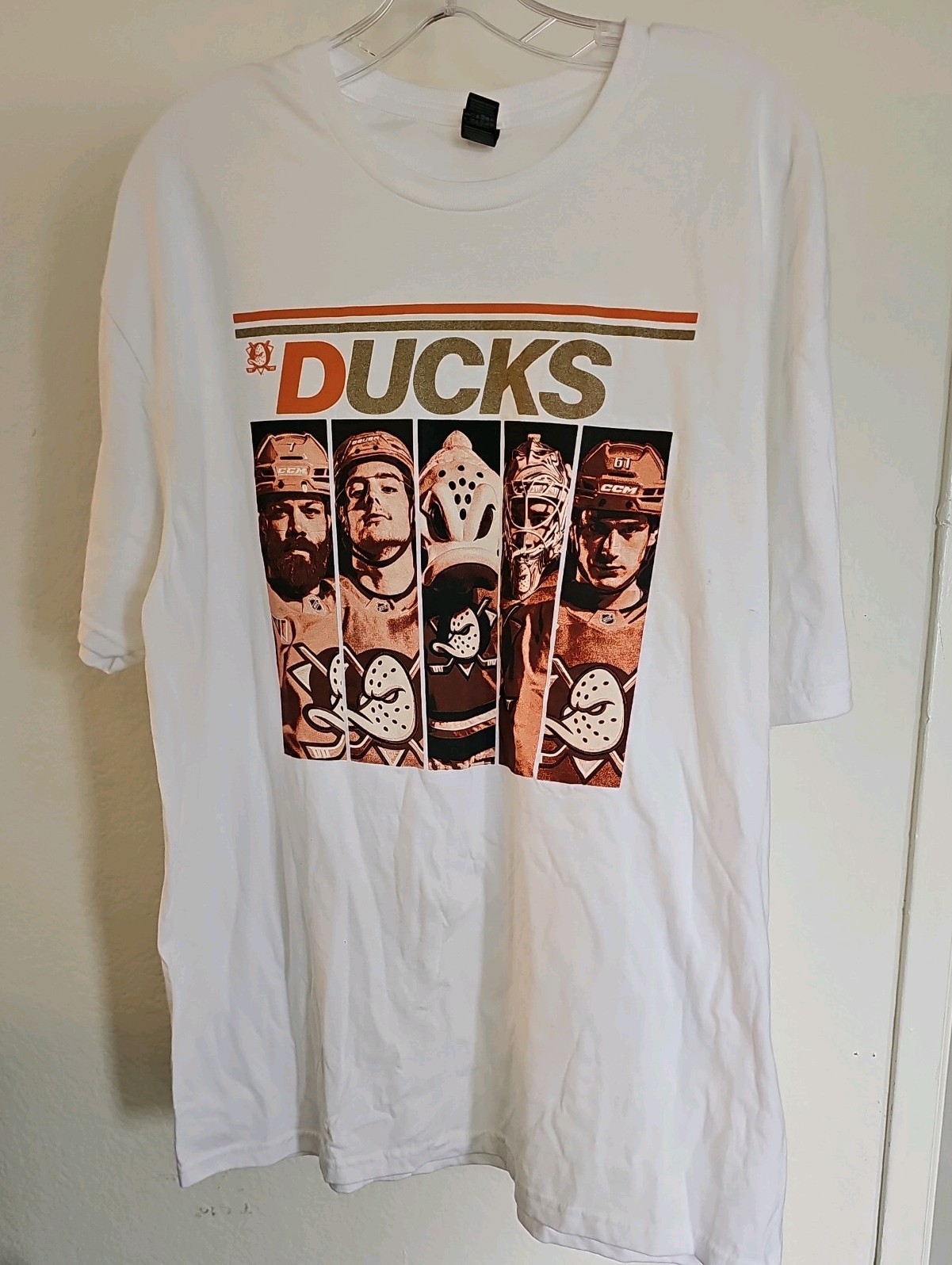 Anaheim Ducks NHL Hockey Team Legends Honda Gildan White Cotton T-Shirt Men’s XL