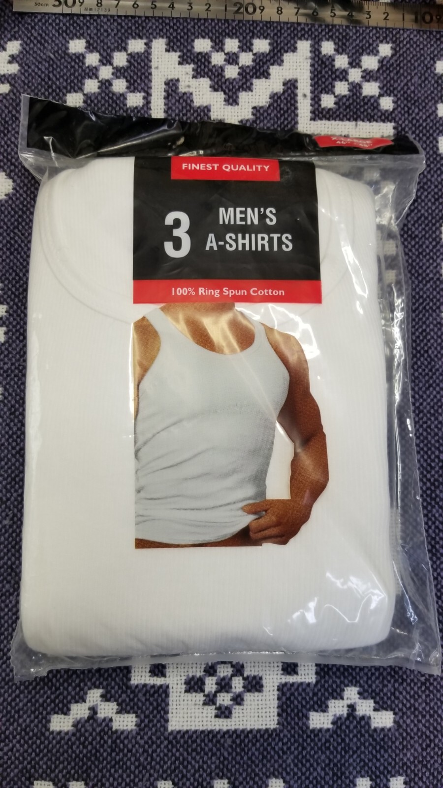Finest Quality Men’s A-Shirts 100% Ring Spun Cotton White X-Large 46-48, 3-Pack