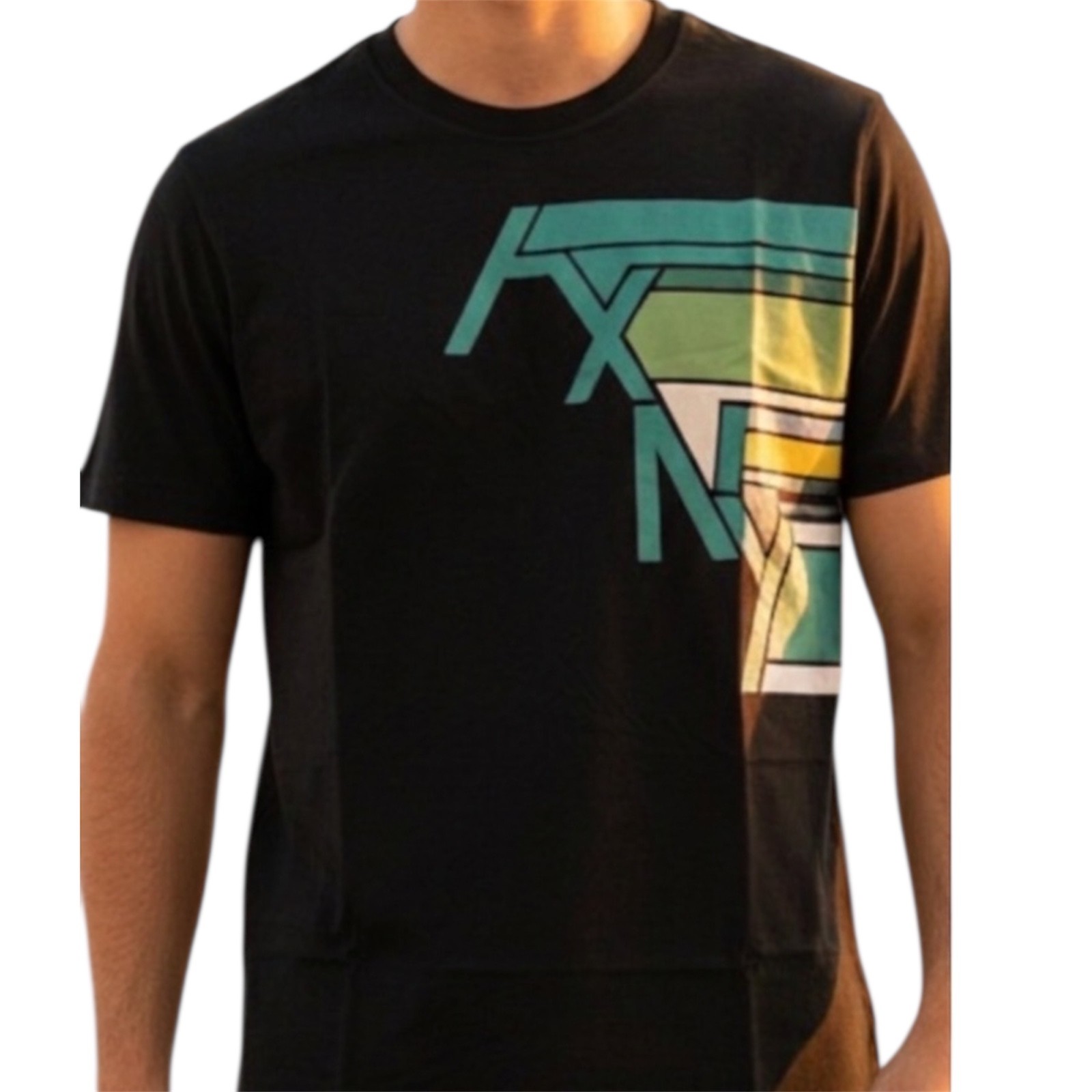 $50 ARMANI EXCHANGE Black AX-04 Short Sleeve Slim Fit Designer T-shirt NWT gallery