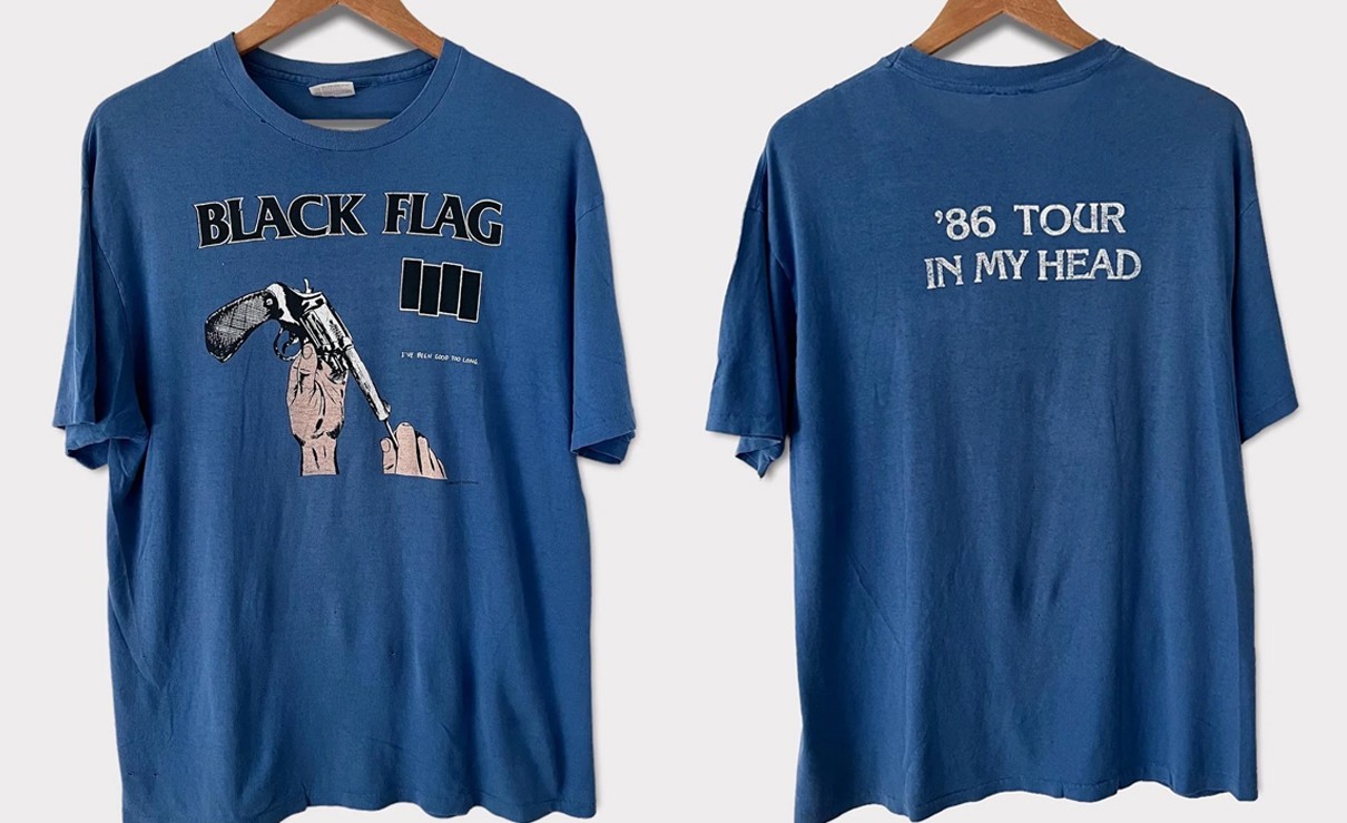 New 1986 Black Flag In Your Head Reprint All Size Shirt C59.312 Blue color gallery