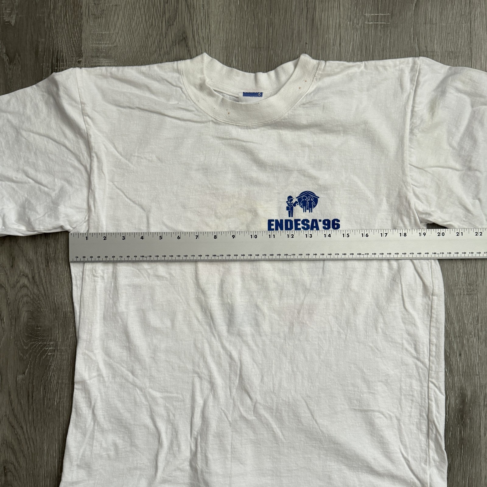 Vintage Sandria ENDESA 96 Shirt Mens Medium White Dominican Republic 90s Tee gallery